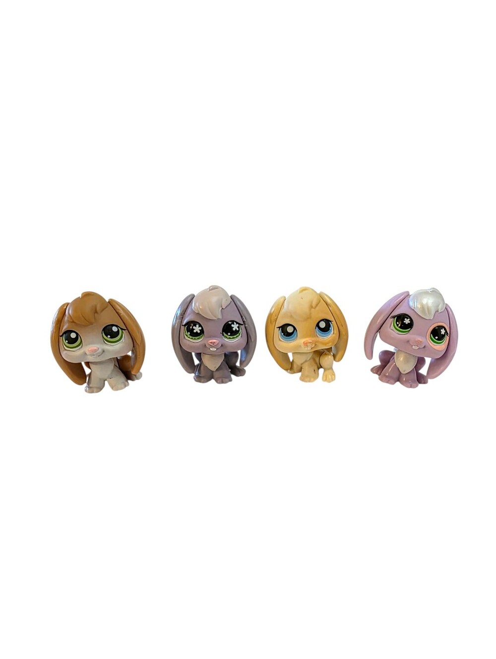 Littlest Pet Shop LPS Lot Of 4 Lop Bunnies Rabbits #185 #648 #95 #234 Vintage